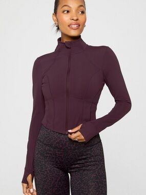 Fabletics Plum Zip-Up Athletic Jacket